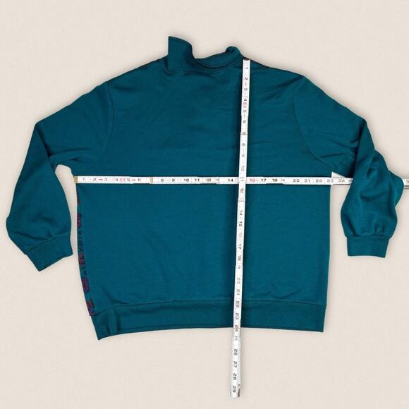 Vintage 90s Paisley Collared Sweatshirt Cricket Lane Size XL - Picture 4 of 4